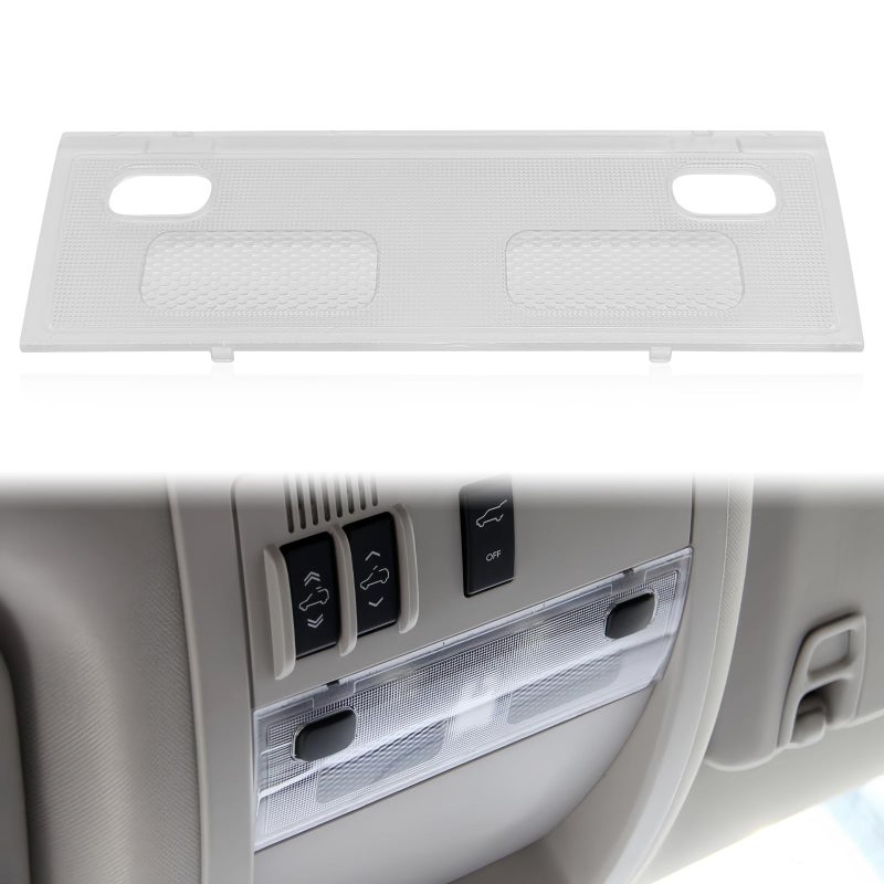 Interior Overhead Console Dome Light Ceiling Cab Dome Lights Cover Clear Lens Frosted Housing Compatible with 20072013 Chevy Silverado GMC Sierra Yukon Tahoe Cadillac Escalade Suburban Avalanche