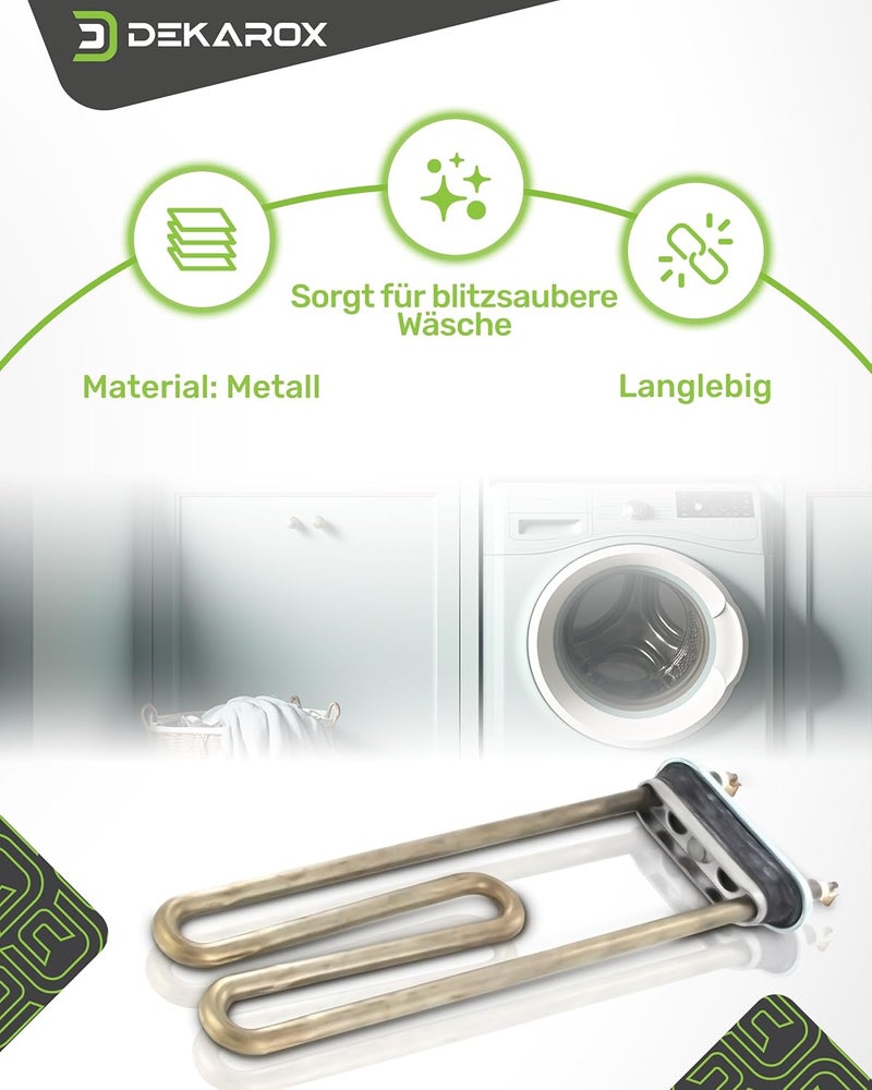 Dekarox Heating Element Heating Rod 2000W 230V for Bosch Siemens Balay Neff Constructa 12004179 00652573 652573 for washing machine like iQ100 iQ300 iQ500 varioPerfect Avantixx Classixx Maxx - Image 4