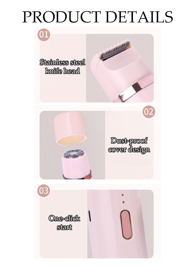 DUNISO Electric Razors for Women 2 IN 1 Women's Body Electric Shaver Multi-Functional Cordless Painless Electric Bikini Trimmer Portable Rechargeable Body Trimmer Hair Removal for ladies Lip, Chin, Arms - Image 5