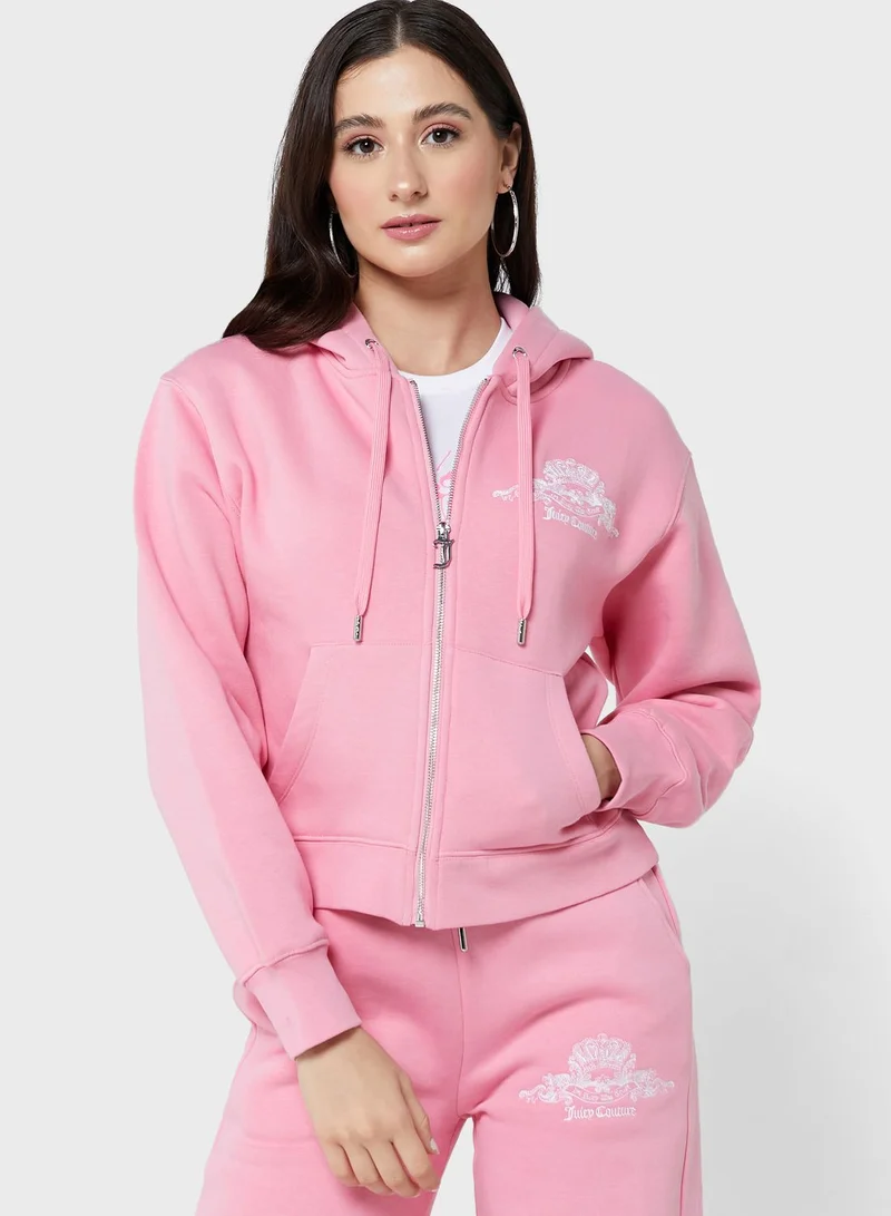Juicy Couture Zipped Logo Hoodie