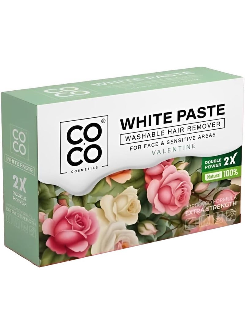 Coco Wax White Paste Washable Hair Remover Valentine 100g - Image 1