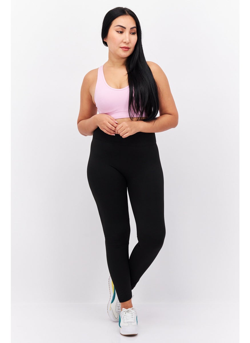 True Rock Women Pull On Plain Leggings, Black  - Image 4