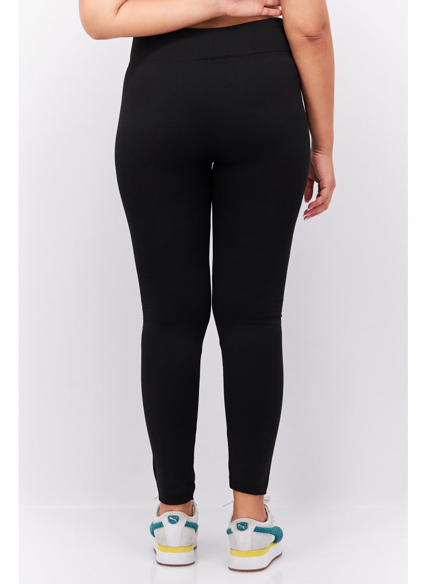 True Rock Women Pull On Plain Leggings, Black  - Image 3