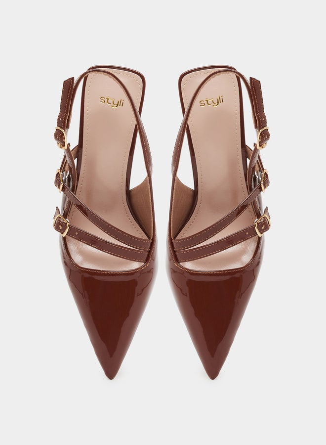 ستايلي حذاء كعب ستيلتو بحزام وإبزيم - Image 5