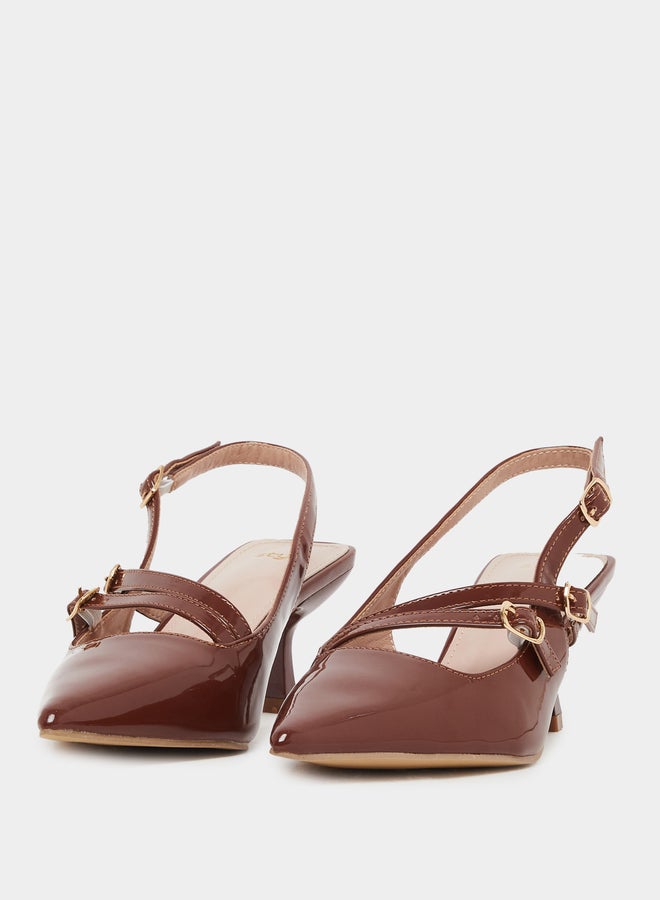 ستايلي حذاء كعب ستيلتو بحزام وإبزيم - Image 2