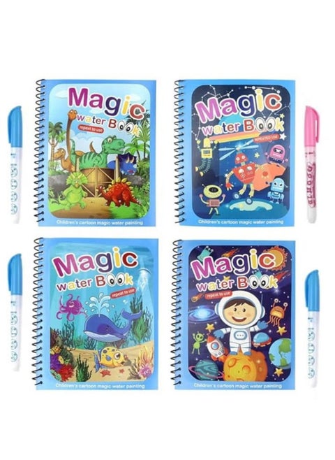 Magic drawing and coloring books for children come with a water pen with Frozen drawings, a set of magic coloring books for boys and girls, to play, teach and draw, a doodle game (for children from 3 years and above)