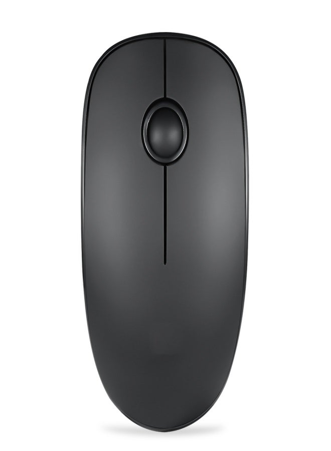 FUDE V8 2.4G Wireless Mute Plug& Play Slim Mice Optical Tracking Power Saving Smooth Scroll Wheel for Laptop PC(Black) - Image 1