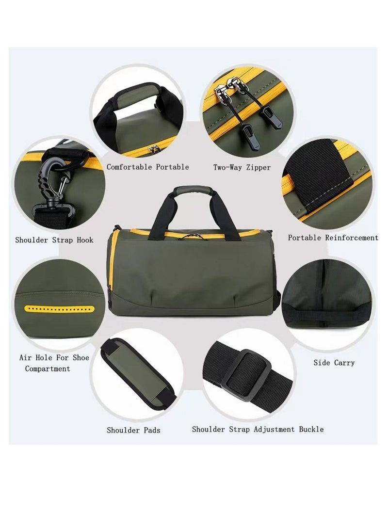 Cool Baby COOLBABY Men's And Women's Travel Duffle Bag Gym Bag With Shoe Compartment Gym Bag With Wet Towel Waterproof Pocket For Travel Outdoor Workout Overnight And Weekend - Image 5