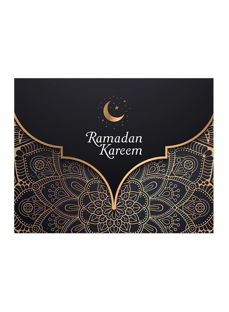 هايلاند 6 قطع مفارش أطباق رمضان كريم باللون الأسود والذهبي - Image 2