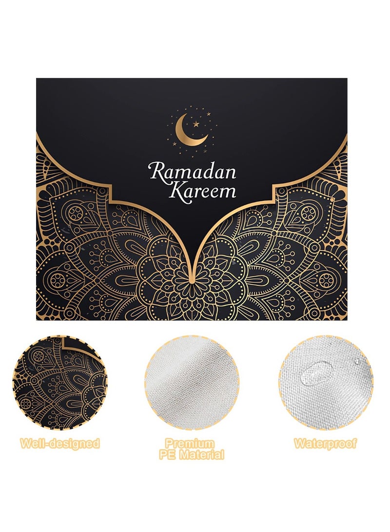 هايلاند 6 قطع مفارش أطباق رمضان كريم باللون الأسود والذهبي - Image 5