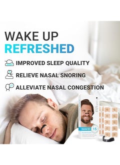 Harse Breath Inhalation Nose Strip Starter Kit (30pieces) - Increases oxygen intake, reduces snoring, improves sleep quality - Sweat resistant, nose strips  - Image 4