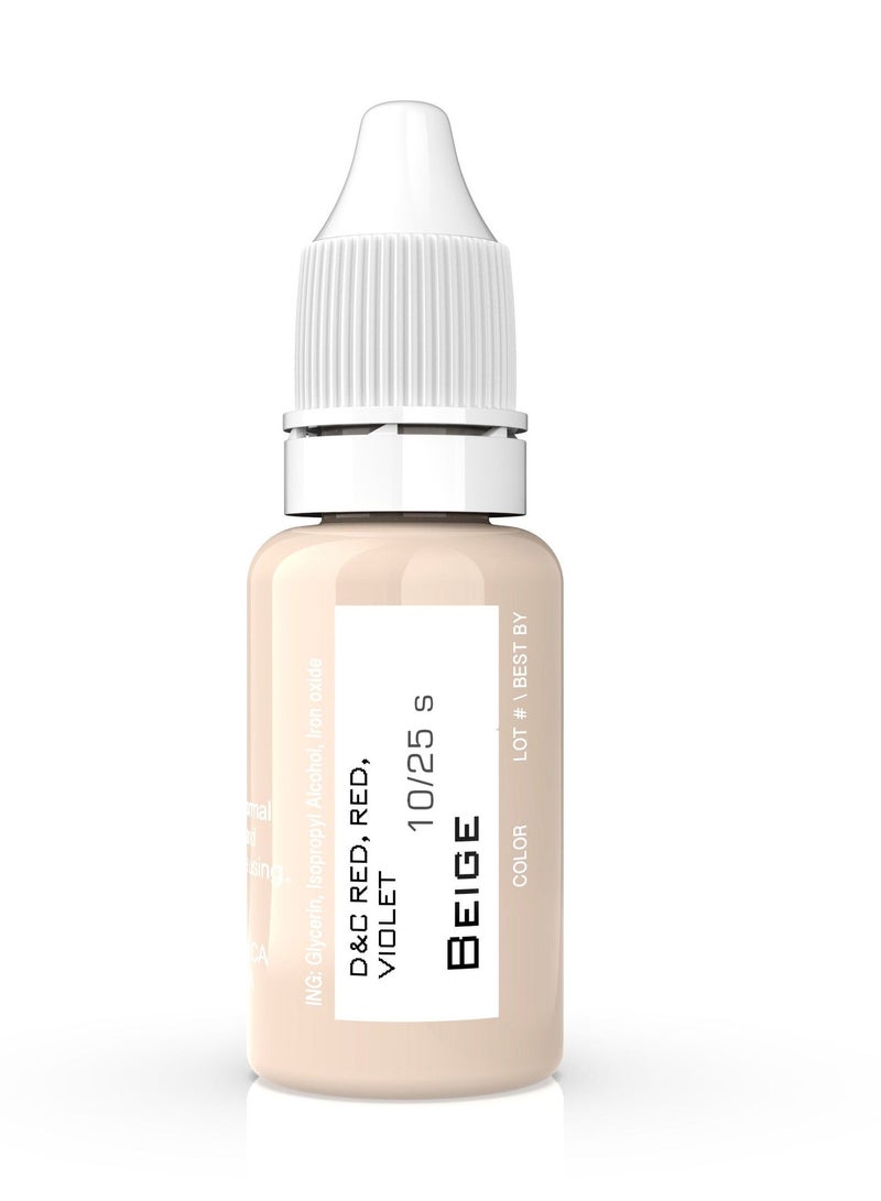 Biotouch Beige PMU Pigment 1/2 oz – Semi Permanent Makeup Camouflage Color | Professional Skin Tone Matching Pigment for Tattoo Cover Up, Small Mistake Correction & Permanent Makeup - Image 3