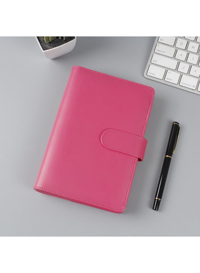 Dimension Stationery Korea Girl's Heart Macaron Loose-leaf Notebook Pu Hand Account Book Notebook Hand Account Book Travel Book - Image 1