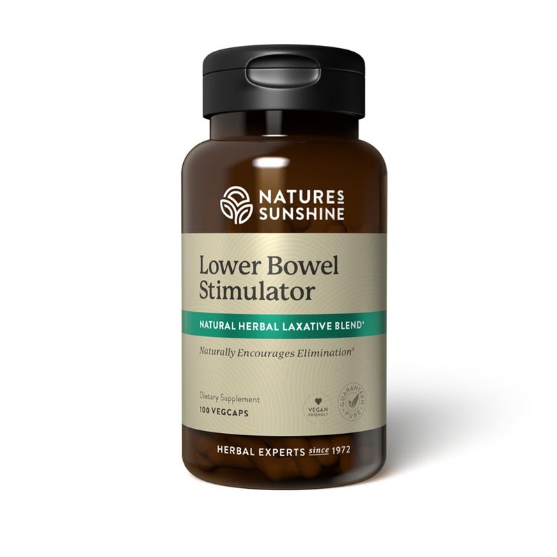 Nature's Sunshine Lower Bowel Stimulator - Helps Relieve Constipation - Cleanse & Detox Your Colon with Natural Herbal Ingredients - 25 Servings - 100 Vegcaps - Image 1