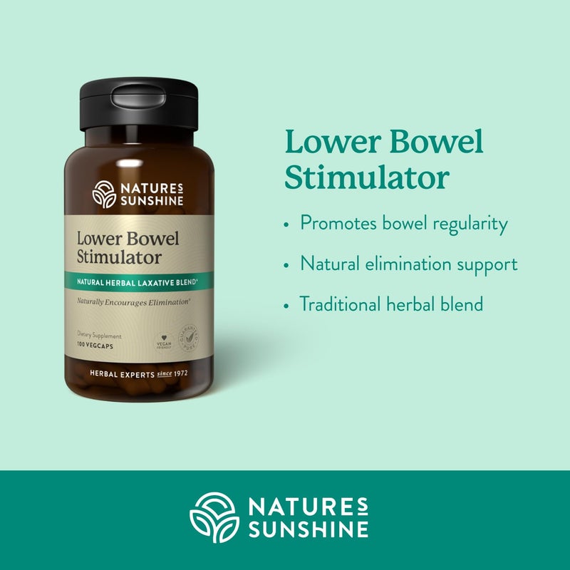 Nature's Sunshine Lower Bowel Stimulator - Helps Relieve Constipation - Cleanse & Detox Your Colon with Natural Herbal Ingredients - 25 Servings - 100 Vegcaps - Image 2