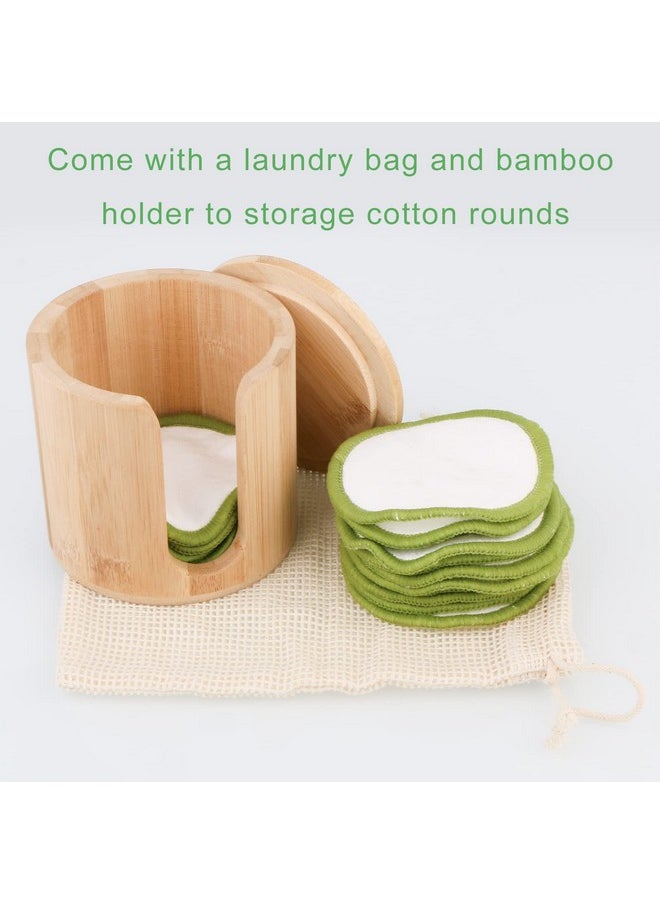 UNIMEIX UNIMEIX 16 Pack Reusable Makeup Remover Pads Bamboo Reusable Cotton Rounds Organic Cotton Pads for Face Facial Cleansing Wipes with Washable Laundry Bag and Bamboo Holder  - Image 5