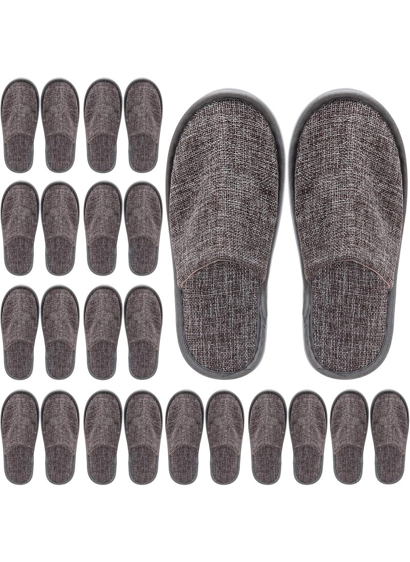 Tbestmax 12 Pairs Spa Slippers Disposable Slippers for Hotel Guests Women Men Closed Toe Super Comfort 