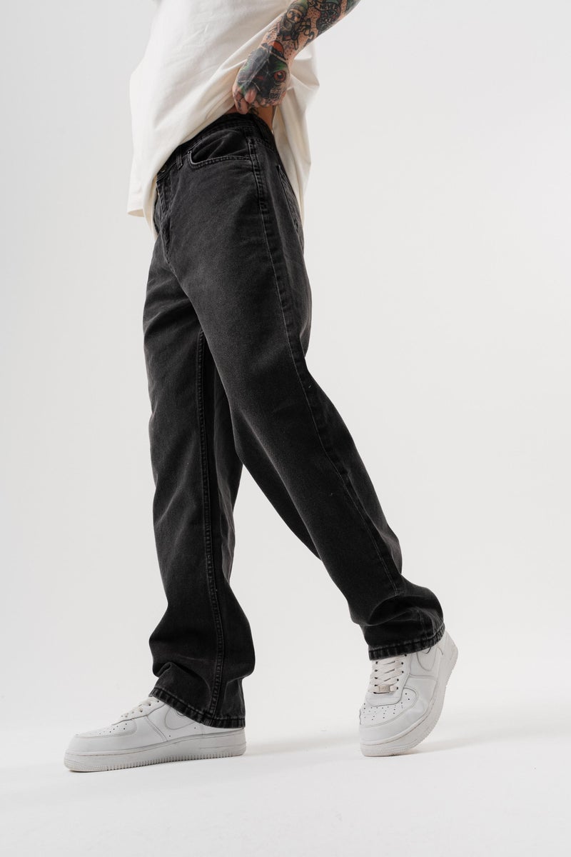 RESPIRE Men's Washed Baggy Pants Anthracite - Image 5