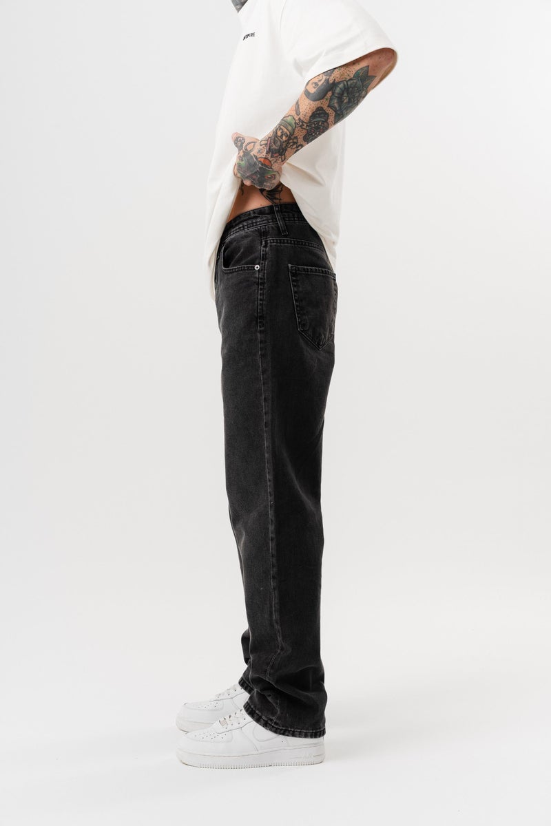 RESPIRE Men's Washed Baggy Pants Anthracite - Image 3