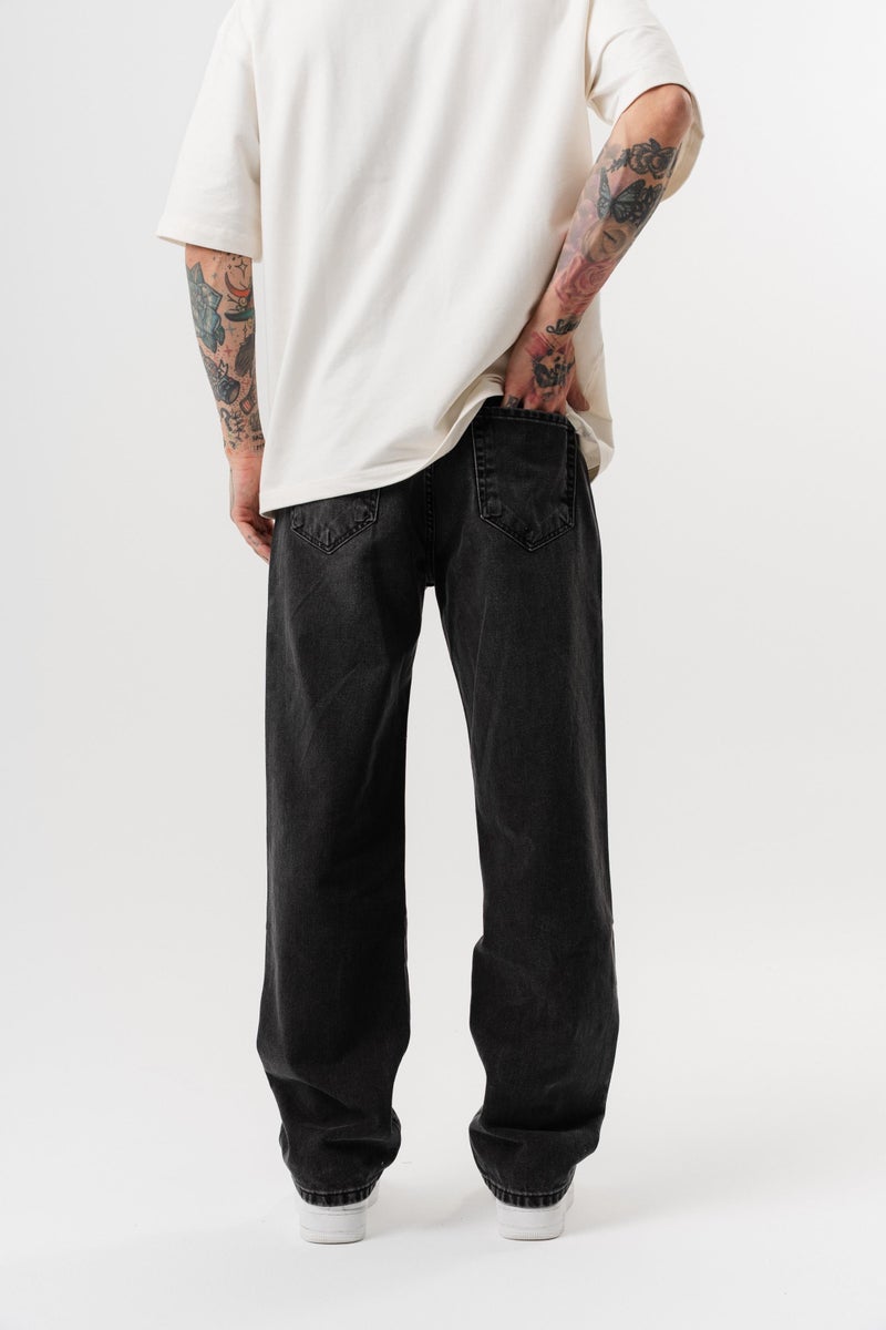 RESPIRE Men's Washed Baggy Pants Anthracite - Image 4