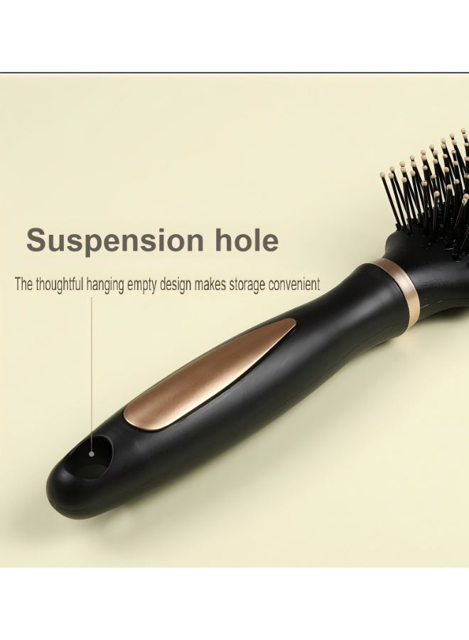 Anti-static massage oval comb, round hairbrush, ventilated hairbrush, detangling comb, patting comb. Suitable for women, men, and children. For wet or dry hair. Detangles, massages, and adds shine. - Image 3