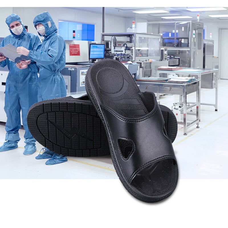 Anti-Static Slippers Home Protective Slippers Clean Shoes Bottom Slipper (PU Bottom, Size 44) - Image 3