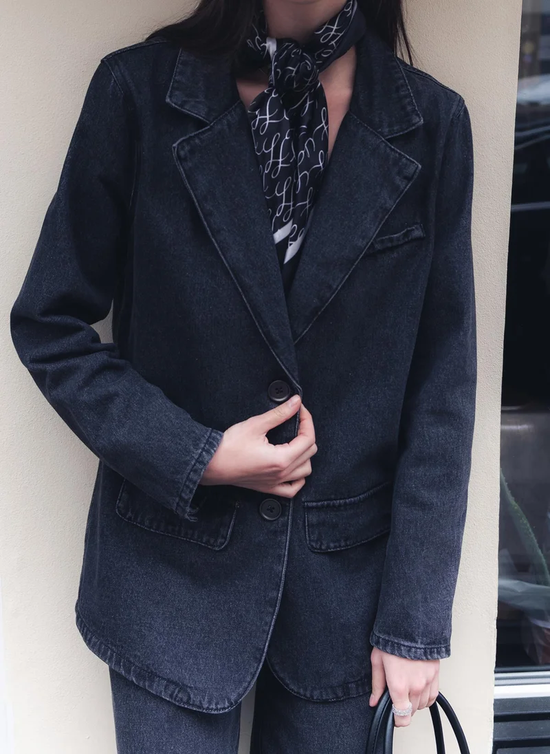 Lichi Single-breasted denim jacket