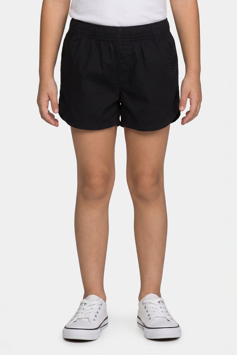 The Children's Place Toddlers Girl Solid Basic Shorts, Black - Image 1