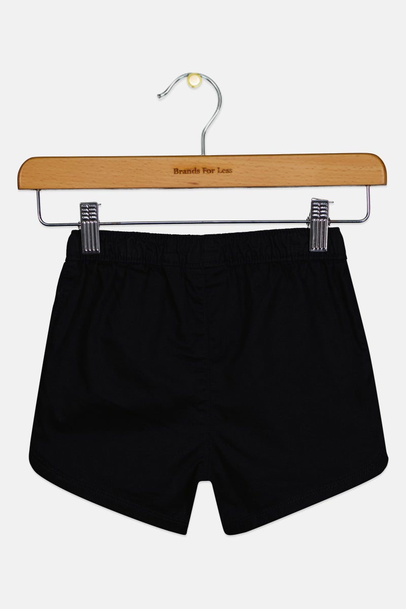 The Children's Place Toddlers Girl Solid Basic Shorts, Black - Image 2