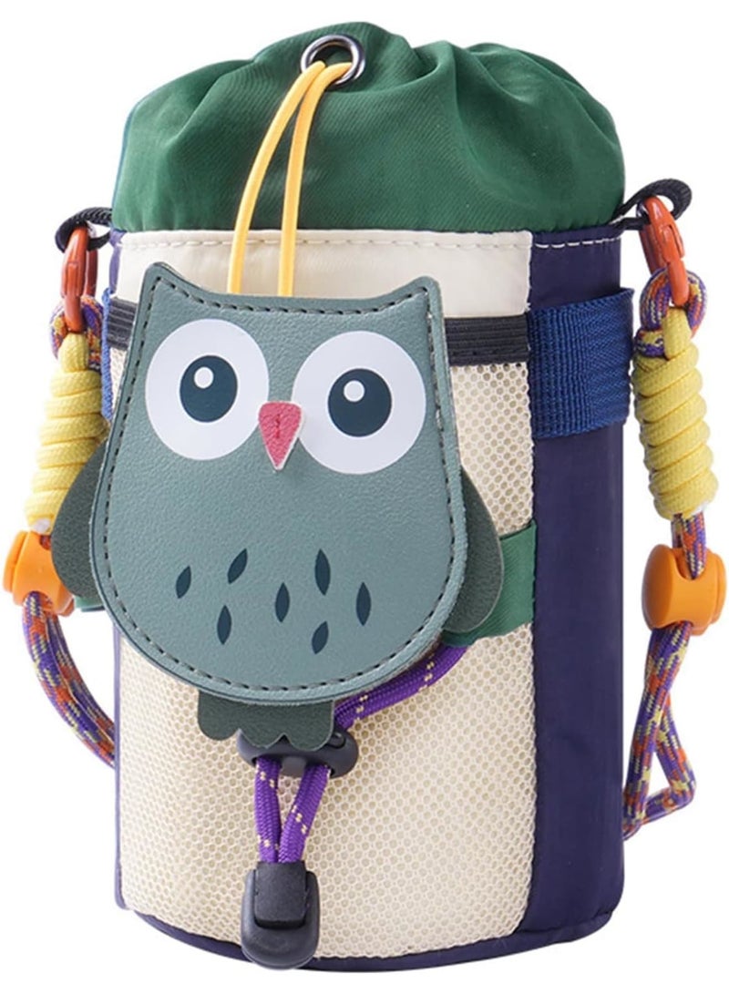 SOLARAE Cartoon Bike Water Bottle Holder, Mountain Bike Crossbar Front Bag, Bike Bag Waist Shoulder Bag with Extended Shoulder Strap, Drawstring Feed Bag for Mountain Bike, e-Bike, Wheelchair Scooter - Image 1