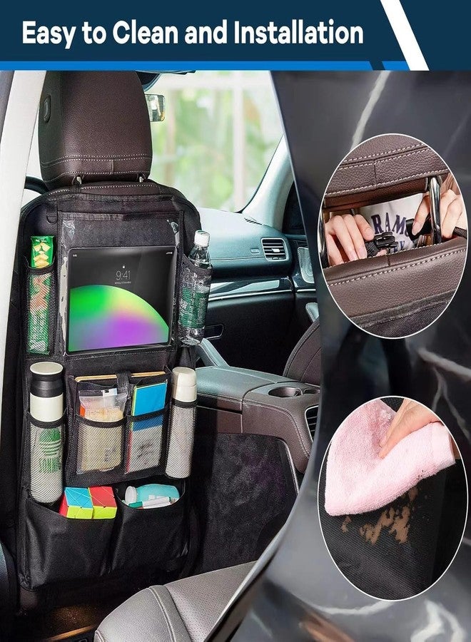 WapaW Car Seat Organizer - Backseat Car Organizer for Kids, Car Back Seat Protector Car Travel Accessories with 11 inch Pad Tablet Holder and 9 Storage Pockets (PACK-1) - Image 2