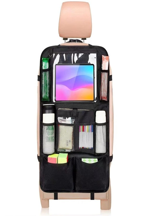 WapaW Car Seat Organizer - Backseat Car Organizer for Kids, Car Back Seat Protector Car Travel Accessories with 11 inch Pad Tablet Holder and 9 Storage Pockets (PACK-1) - Image 1