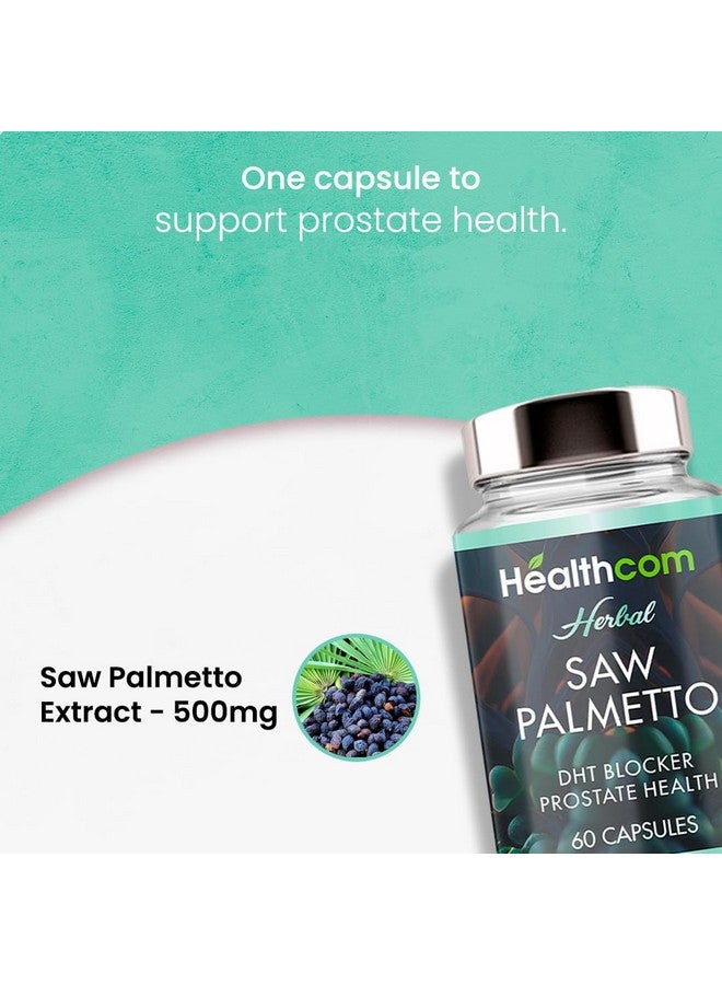 Healthcom Saw Palmetto Extract Capsules 500mg| Pure and Natural Herbal Supplement| Ayurvedic Medicine for Better Hormonal Balance| Overall Wellness| 60 Capsules - Image 5