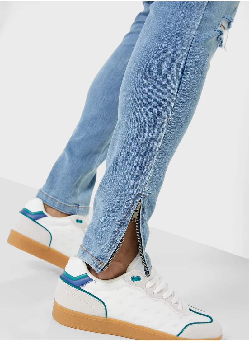 BRAVE SOUL Skinny Fit Ripped Jeans