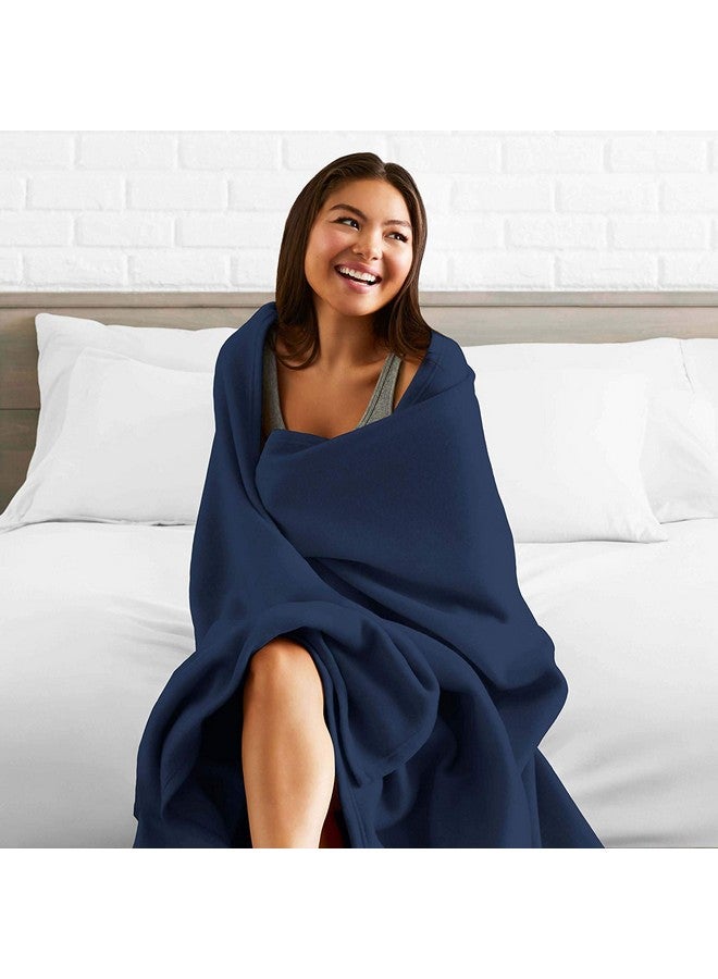 بوراف لايت بطانية من الصوف الخفيف من Purav للسرير الفردي، ناعمة، صوفية، بطانية شتوية وسفر، بطانية مثالية للتكييف وجميع المواسم، من الصوف القطبي والمنك الصغير - 60 بوصة × 90 بوصة - قطعة واحدة، أزرق| TC - 260 - Image 4