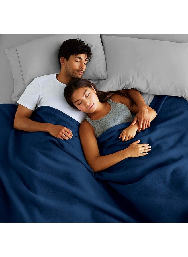 بوراف لايت بطانية من الصوف الخفيف من Purav للسرير الفردي، ناعمة، صوفية، بطانية شتوية وسفر، بطانية مثالية للتكييف وجميع المواسم، من الصوف القطبي والمنك الصغير - 60 بوصة × 90 بوصة - قطعة واحدة، أزرق| TC - 260 - Image 5