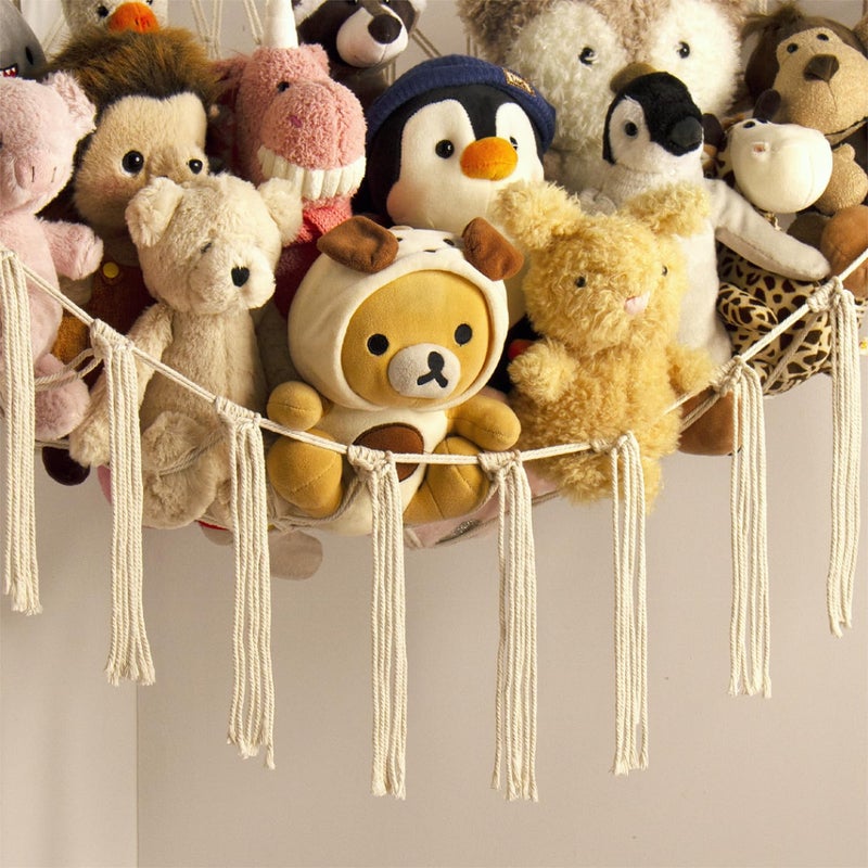 mirolam Stuffed Animal Storage Hammock Net - Toy Hammock Net for Stuffed Animals Corner - Hanging Stuff Animal Organizer Holder Large Size Baby Nursery Room Decor - Image 4