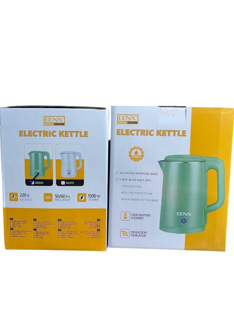Denx Electric Kettle1.8L Capacity 1500W Power Overheating Protection Fast Boiling, Durable And Safe Design, Ideal For Home And Office Use - Image 2