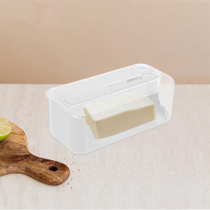 Large Plastic Butter Dish With Lid For Countertop Refrigerator Kitchen Storage - Image 5