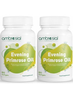 ambrosial Evening Primrose Oil 1000Mg (EPO) Cold Pressed Primrose Oil Capsules Pack of 2  - Image 1