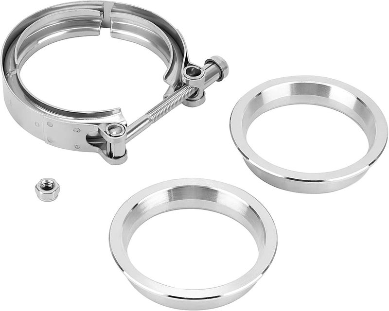JOIKIT 2 Pack 4 Inches V Band Clamp - Stainless Steel Quick Release Clamp with Male Female Flanges for Turbo and Exhaust Systems - Image 3