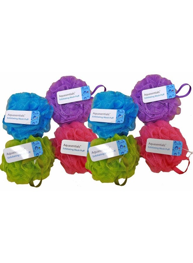 Aquasentials Mesh Pouf Bath Sponge (8 Pack) - Image 1