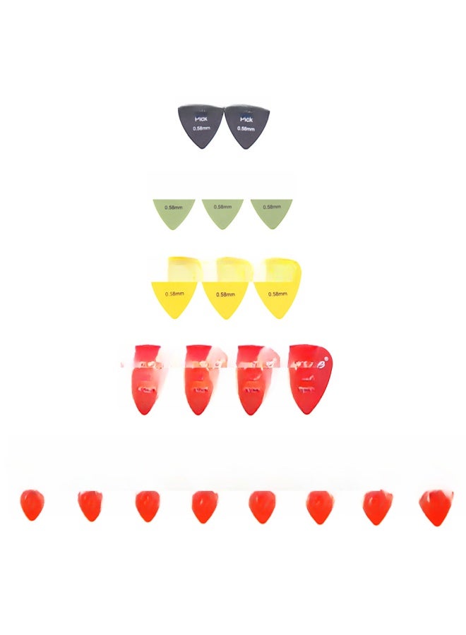 Alice AP-P 20pcs 0.58mm Smooth ABS Guitar Picks Plectrum - Image 1