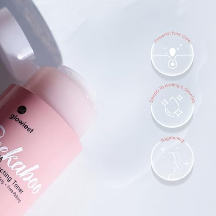 glowiest AHA PHA Skin Perfecting Peekaboo Toner - K-Beauty Face Toner, Exfoliating Treatment, Blemishes, Niacinamide, Pore Refining, Hydrating l Witch Hazel (Small) - Image 5