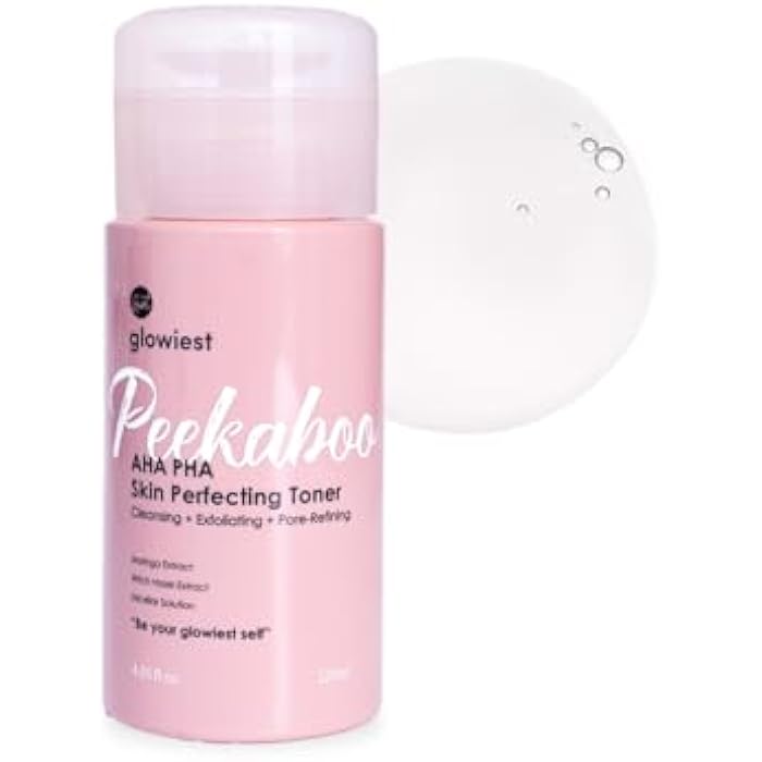 glowiest AHA PHA Skin Perfecting Peekaboo Toner - K-Beauty Face Toner, Exfoliating Treatment, Blemishes, Niacinamide, Pore Refining, Hydrating l Witch Hazel (Small) - Image 1
