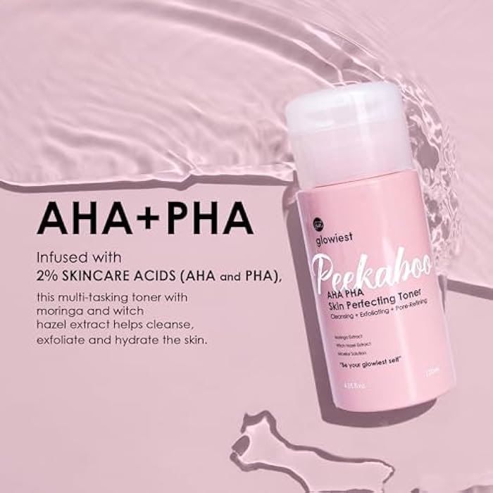 glowiest AHA PHA Skin Perfecting Peekaboo Toner - K-Beauty Face Toner, Exfoliating Treatment, Blemishes, Niacinamide, Pore Refining, Hydrating l Witch Hazel (Small) - Image 2