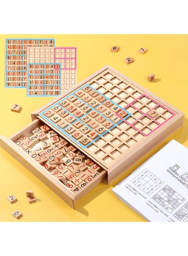 Smart Brain Four Six Nine Palace Sudoku Game Primary School Students Training Thinking Educational Toys Nine Palace Question Card-Color:906 (Jiugongge Question Card 100) - Image 2