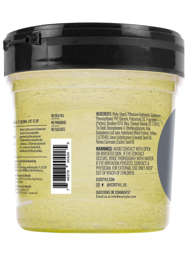 Eco Styler Black Castor & Flaxseed Oil Styling Gel 236 ml – Nourish, Define & Hold - Image 2