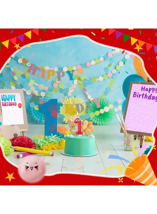 Mtlee Number Birthday Candle Monster Theme Candles Cookies Cake Topper for Girl Boy Cartoon Birthday Party Cake Decorations Supplies(Red,Number 1) - Image 3