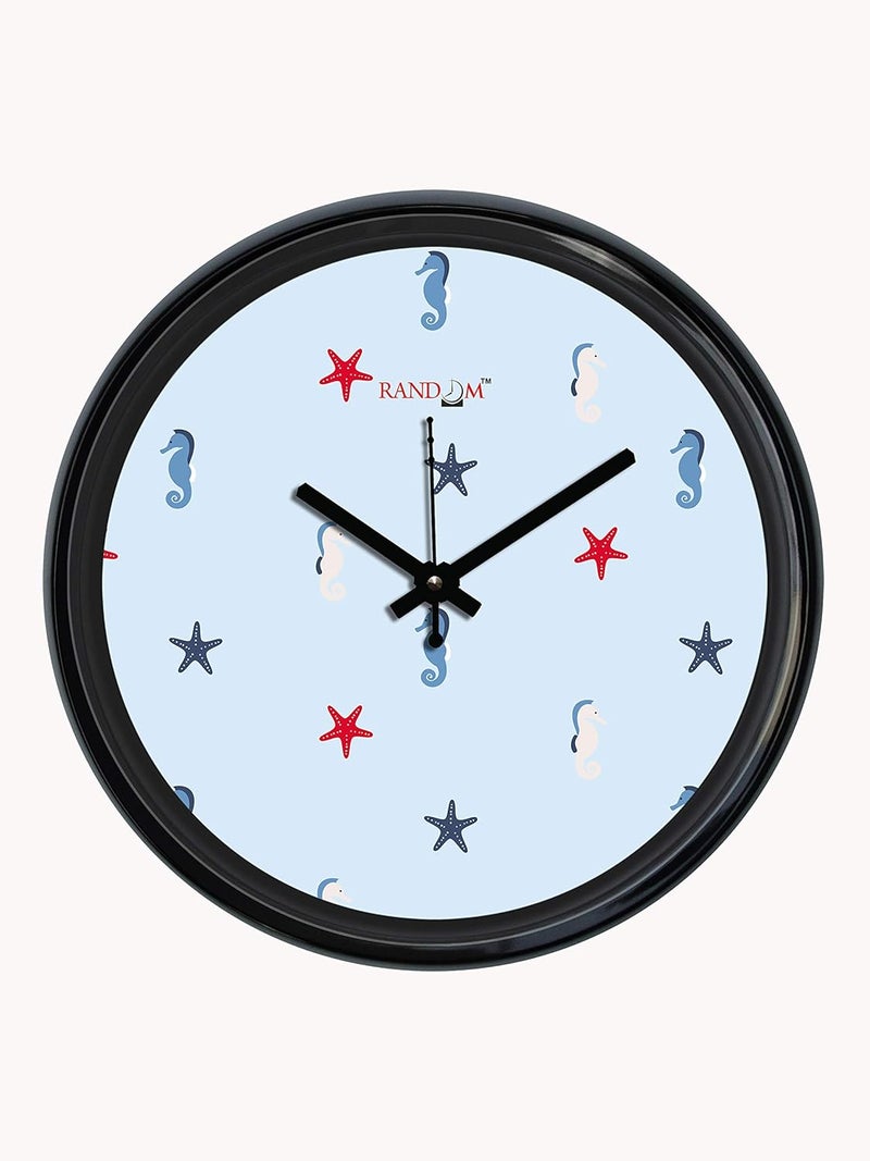 RANDOM Marine Life Plastic Wall Clock (30cmX30cmX5cm, Black) - Image 1